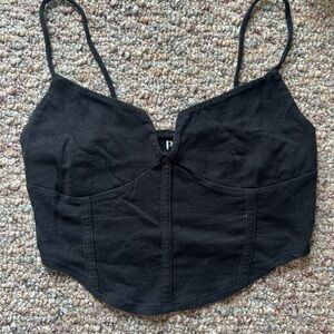 PacSun Black Strappy Crop Top
